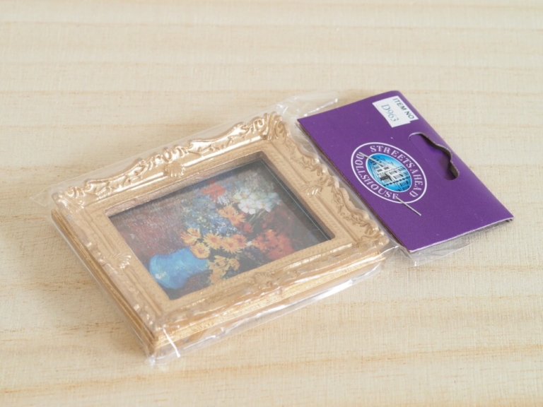 【レビュー】額入り絵画（青い花壺）【すぃーとあっぷるぱい】 702号室