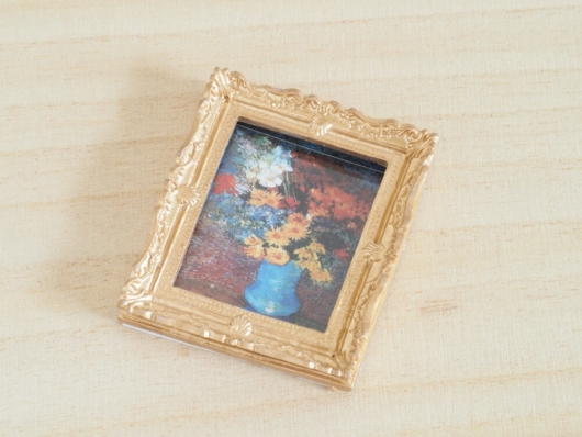 【レビュー】額入り絵画（青い花壺）【すぃーとあっぷるぱい】 702号室